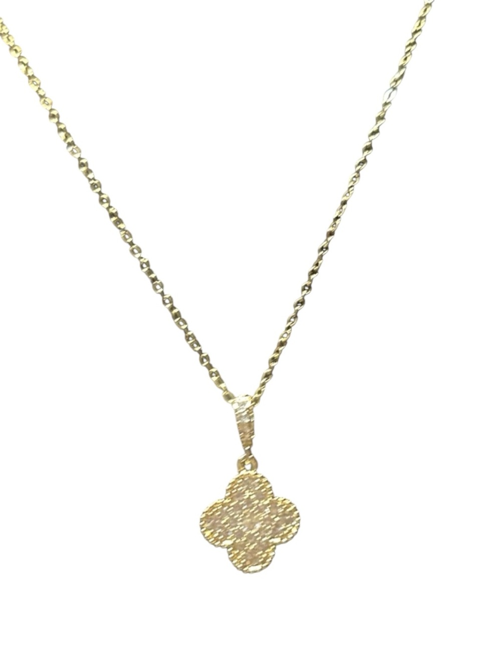Gold Clover Pendant Necklace - Elegant Women's Jewelry - Picture 8 of 8